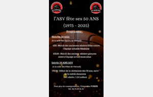 ORGANISATION 50 ANS ASV  MATCHS GALA