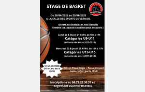 STAGE DÉCOUVERTE BASKET