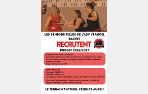 RECRUTEMENT SENIORS FILLES SAISON 2026/2027