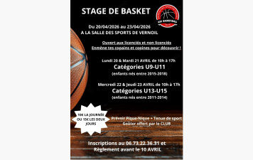STAGE DÉCOUVERTE BASKET