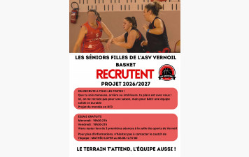 RECRUTEMENT SENIORS FILLES SAISON 2026/2027